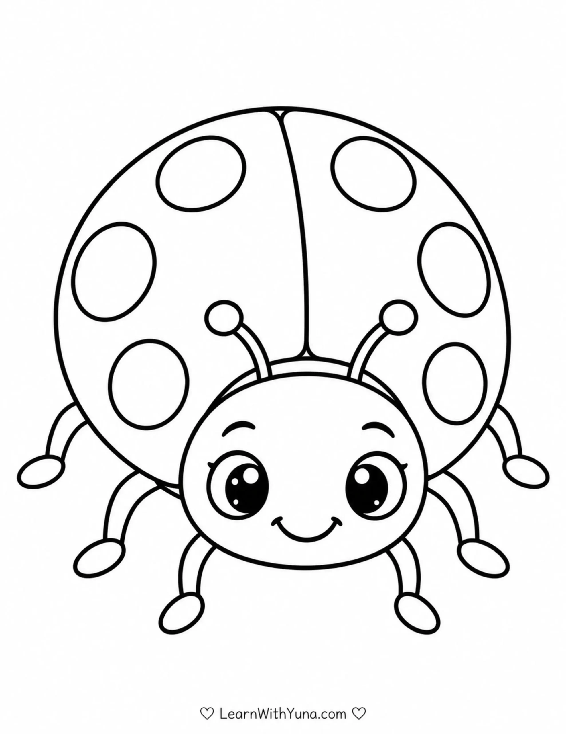 Cute Ladybug Coloring Page