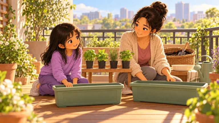 Yuna and Mama Grow a Balcony Garden