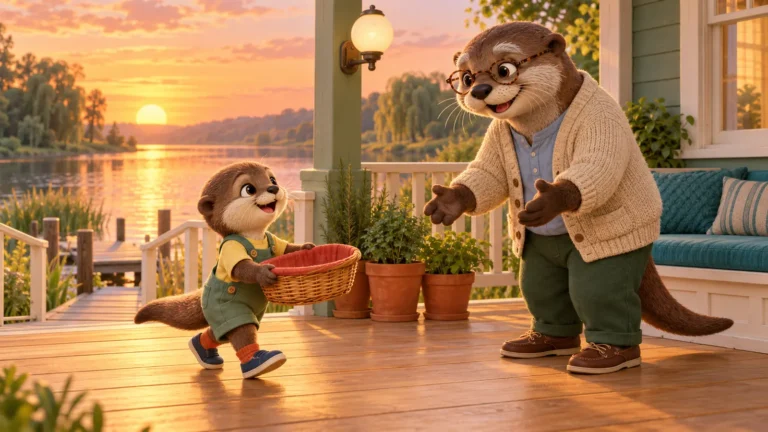 Ollie and Grandpa's Sunset Basket